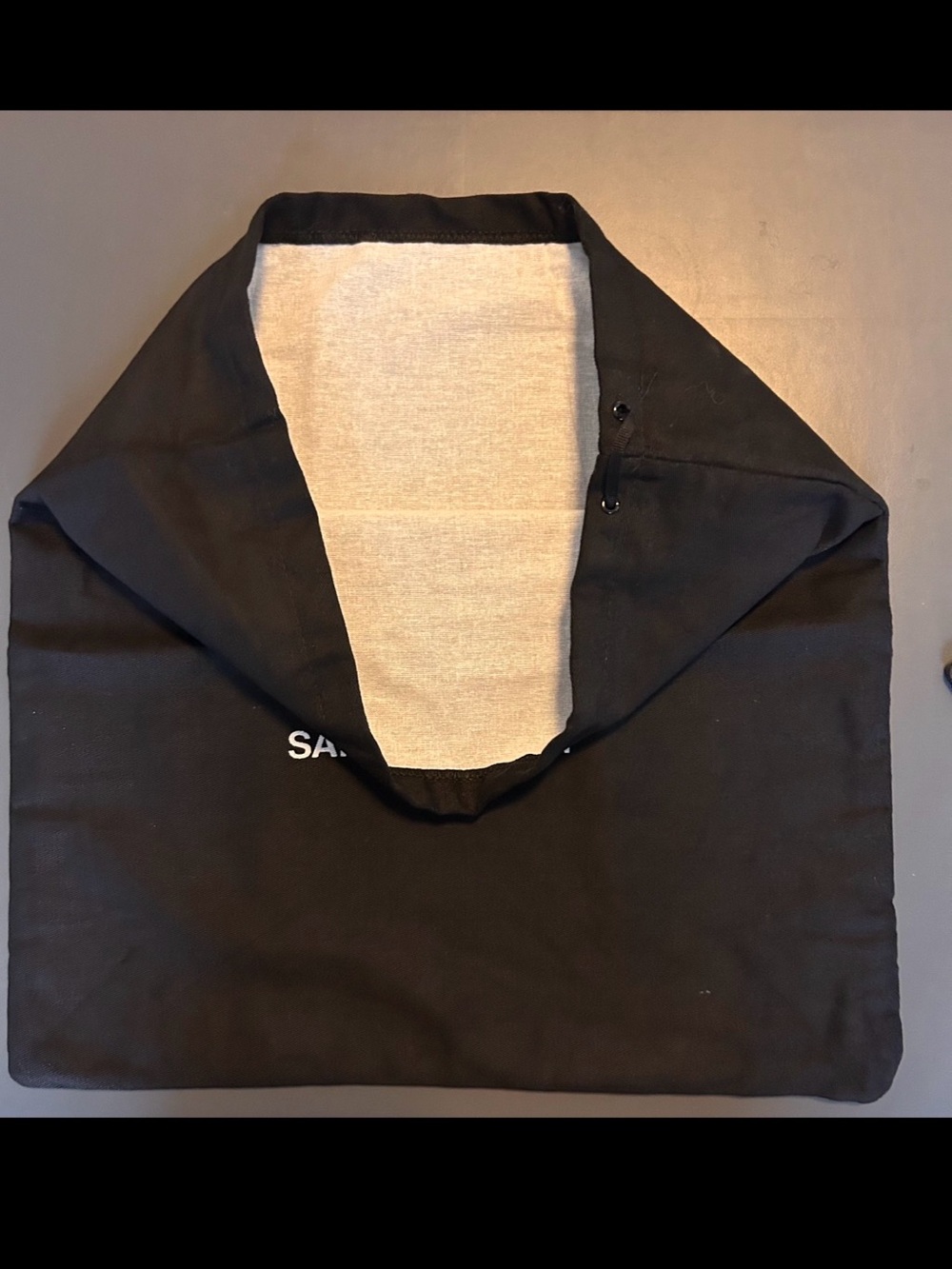 Saint Laurent YSL Black Logo Dust Bag Drawstring Storage Pouch 16x16 - Picture 3 of 5